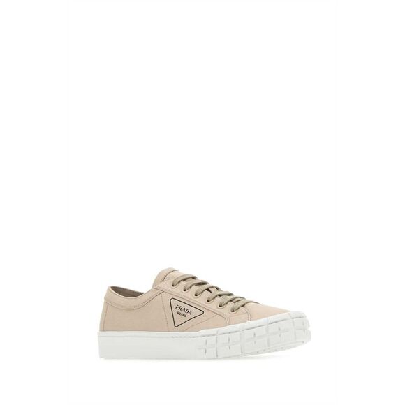 Prada Men Cappuccino Gabardine Wheel Sneakers - Picture 2 of 2